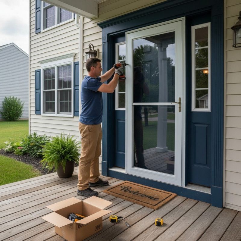 Storm Door Installation detail